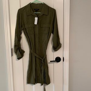 Banana Republic Factory Army Green Shirt Dress. NWT.